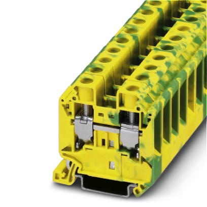 Bloc de jonction vert/jaune à vis pour conducteur de protection - 16mm²