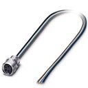 Connecteur femelle encastrable pour capteurs/actionneurs, 4 pôles, M8, montage vissé/sur face avant, filetage M8, cordon TPE de 