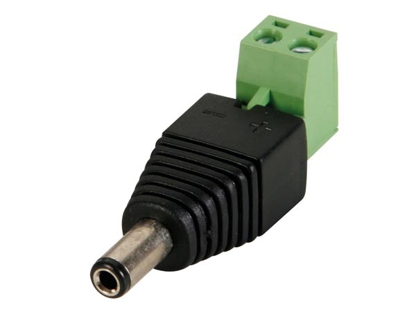  FICHE CC 5.5 x 2.5mm MÂLE VERS CONNEXION À VIS 