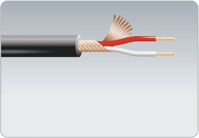 CABLE 2C BLINDÉ NOIR