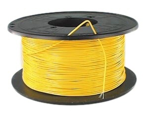 FIL SOUPLE 0.60mm² JAUNE, BOBINE 200m