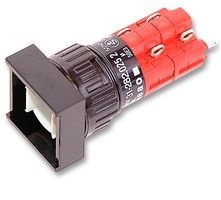 Corps de Bouton Lumx. Carré monostable 2NC+2NO 18*18mm