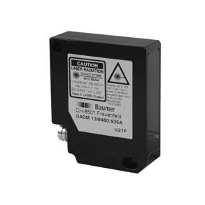 Laser de mesure  Boîtier métallique  40*48,2*13,4mm  0-10V,connecteur M8 4 pôles  Plage de 50 à 350 mm-réglage par teach  Faisce