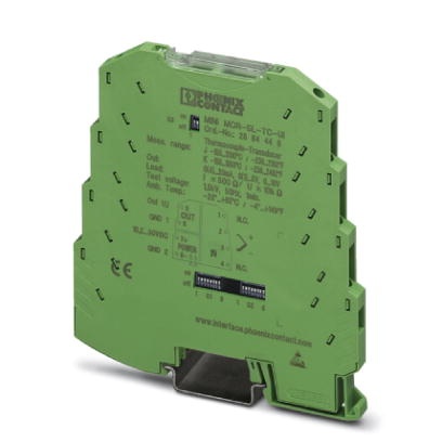 Convertisseur de température pour thermocouples, configurable via commutateur DIP, à raccordement vissé, non préconfiguré