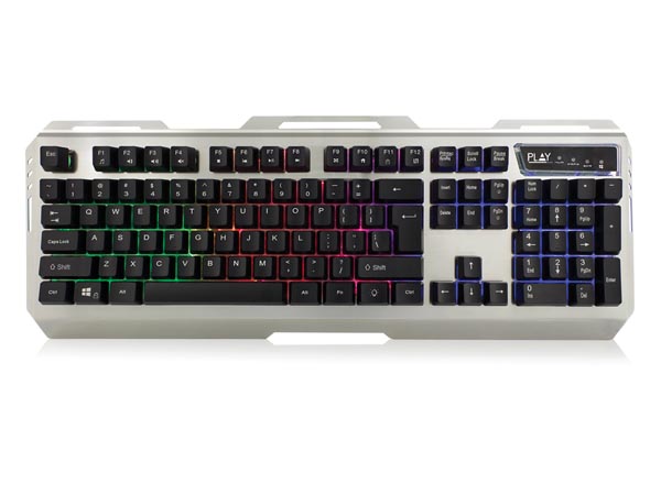 CLAVIER MÉTALLIQUE LUMINEUX POUR GAMERS - AZERTY 