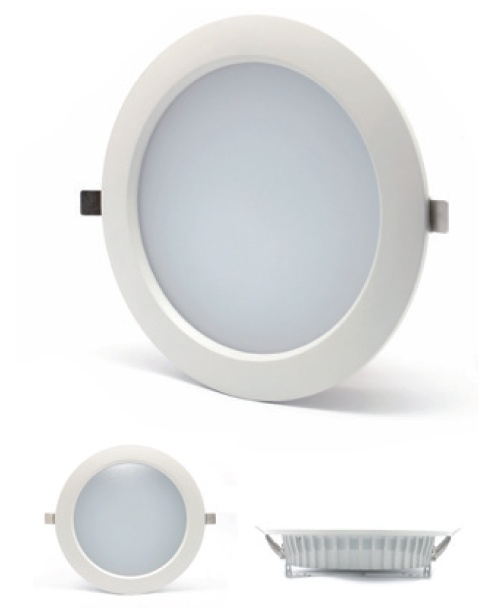 Plafonnier intérieur 25W CORPS BLANC Ø 230mm bl.chaud 90°