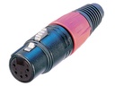 NEUTRIK - CONNECTEUR XLR, 5 POINTS FEMELLE, DORE, BOITIER NOIR, NOIR