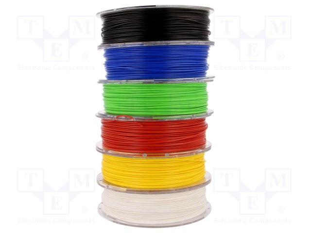 PLA; 1,98kg; 200-235°C; ±0,05mm; 1,75mm; Kit:6x 0,33kg