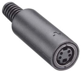 MJ372-4 FICHE MINI DIN FEMELLE 4B