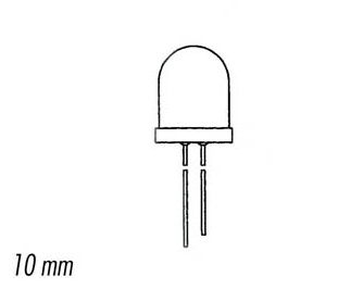 LED 10MM CLIG H.L 800MCD