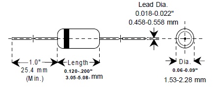DIODE 0,4A 600V DO35