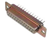 CONNECTEUR SUB-D 37 FEMELLE PICOTS DROITS