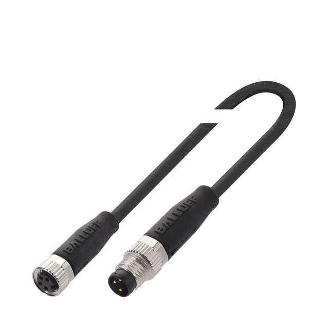 cordon M8 3 pôles mâle vers 4 pôles femelle droit 3m