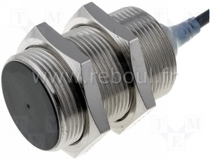 Capteur inductif Ø 30 x 91 5 mm M30x1 5 flush 10 mm PNP à fermeture/ouverture (NO/NF) 300 Hz Laiton nickelé Face