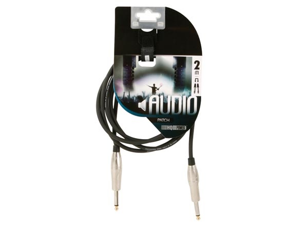 CÂBLE PATCH - JACK 6.35 mm MÂLE vers JACK 6.35 mm MÂLE - MONO - 2 m