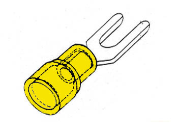 COSSE À FOURCHE 5.3mm - JAUNE