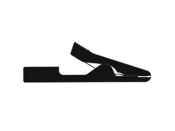 PINCE CROCODILE ISOLEE 2mm - NOIR (MA1) | Reboul Electronique