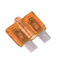 FUSIBLE AUTOMOBILE AVEC VOYANT LUMINEUX (5A - ORANGE)