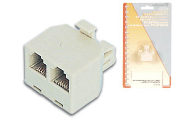 DEDOUBLEUR MODULAIRE 6P4C - 1 MALE / 2 x FEMELLE