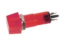 VOYANT CARRE 11.5 x 11.5mm 12V ROUGE