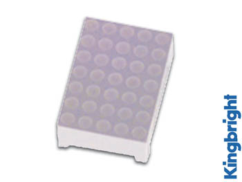 AFFICHEUR 18mm A MATRICE - 5 x 7 POINTS - CATHODE COMMUNE - ROUGE