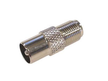 CONNECTEUR F FEMELLE VERS TV MALE / NICKELE