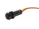 VOYANT LED ROUGE CLIGNOTANT 12V - BOITIER NOIR
