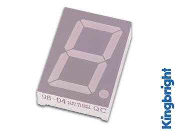 AFFICHEUR 7 SEGMENTS 45mm CATHODE COMMUNE - SUPER ROUGE