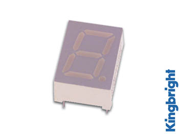 AFFICHEUR 7 SEGMENTS 10mm CATHODE COMMUNE - HYPER ROUGE