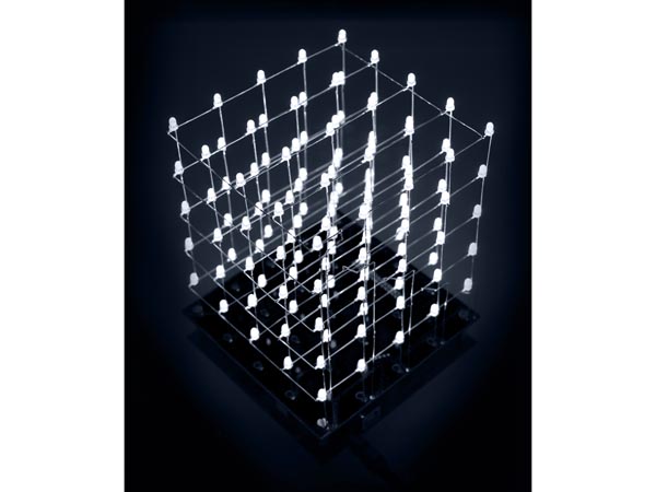 CUBE Á LED 3D - 5 x 5 x 5 (LED BLANC)