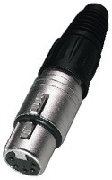 NEUTRIK - CONNECTEUR XLR, 5 POINTS FEMELLE, ARGENTE, NICKEL (=NC5FXX)