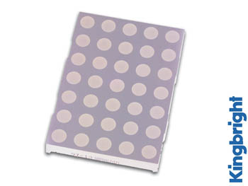 AFFICHEUR 100mm A MATRICE - 5 x 7 POINTS - ANODE COMMUNE - ROUGE