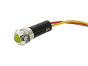 VOYANT LED JAUNE 5V - BOITIER CHROME