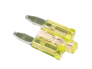 **FUSIBLE AUTOMOBILE MINIATURE AVEC VOYANT LUMINEUX (20A - JAUNE)